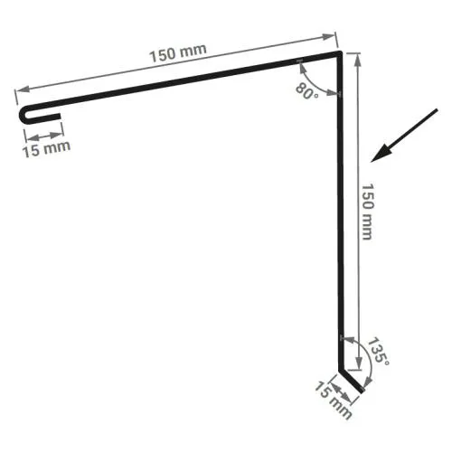 Pultwinkel 150 x 150 mm - Querschnitt